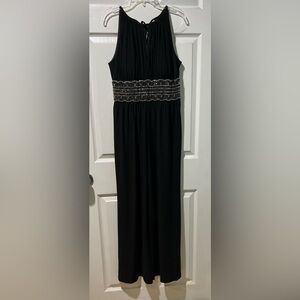 Elegant Black Beaded Jumpsuit